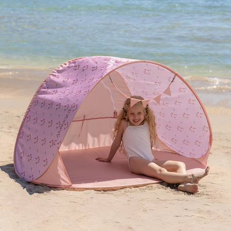 Tente de plage enfant pliante polyester Bleu+Rose 7 - vertbaudet enfant 