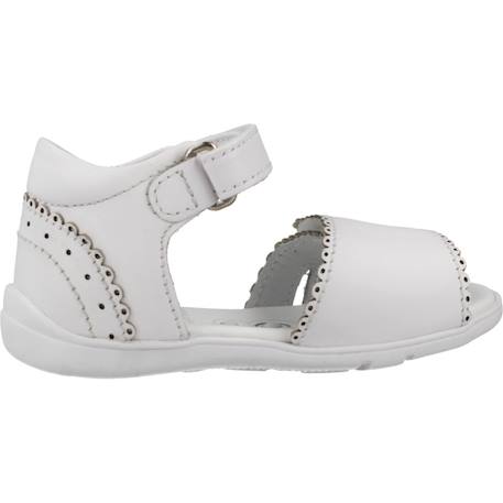 Sandale bébé cuir galetta Blanc 300 1 - vertbaudet enfant 