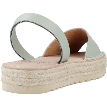 Sandale enfant cuir s irene Beige+Blanc+Vert jade 15 - vertbaudet enfant 