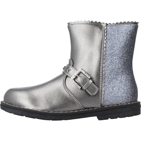 Botte enfant synthétique cancan Argent+Noir 2 - vertbaudet enfant 