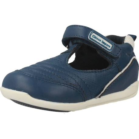 Sandale bébé cuir g6 Blanc 300+Bleu 800 10 - vertbaudet enfant 