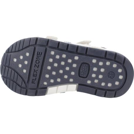 Sandale bébé synthétique Blanc+Bleu marine 6 - vertbaudet enfant 