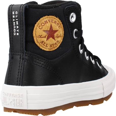 Baskets enfant garçon en cuir Noir 3 - vertbaudet enfant 