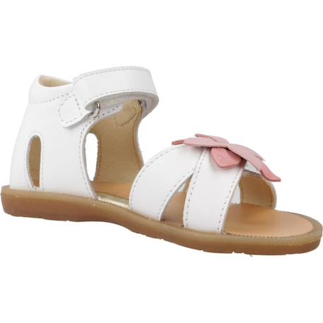 Sandale bébé cuir sylvia Blanc 5 - vertbaudet enfant 