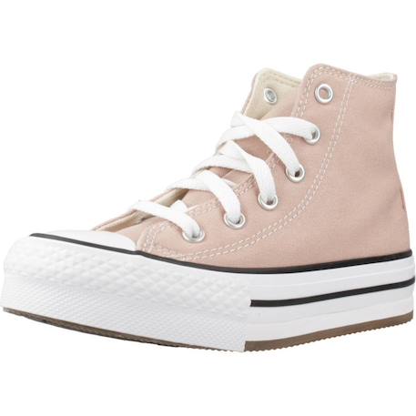 Baskets enfant fille en textile Rose cendré 4 - vertbaudet enfant 