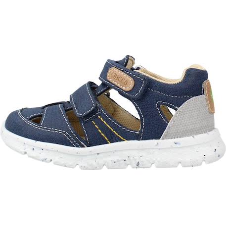 Sandale bébé textile glen Beige 360+Bleu 800 8 - vertbaudet enfant 