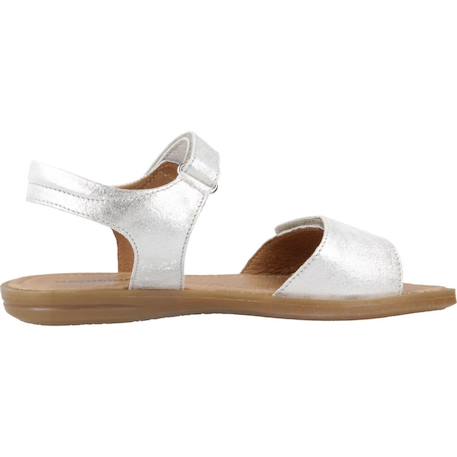 Sandale bébé cuir aryli Gris argenté 1 - vertbaudet enfant 