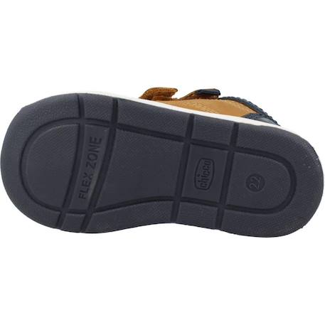 Botte bébé cuir Bleu 800+Marron 260 12 - vertbaudet enfant 