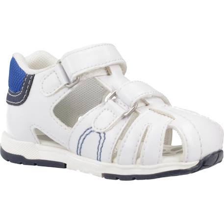 Sandale bébé synthétique Blanc+Bleu marine 5 - vertbaudet enfant 