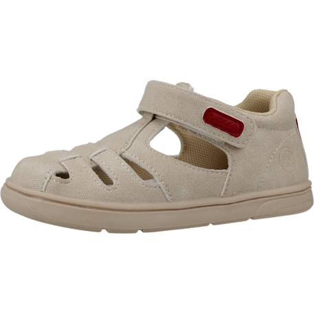 Sandale bébé textile Beige 400+Bleu 800 2 - vertbaudet enfant 