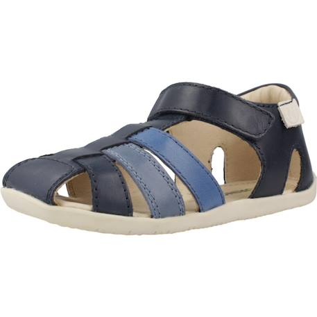 Sandale enfant cuir squisti de g Bleu 4 - vertbaudet enfant 