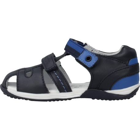 Sandale bébé cuir Blanc 300+Noir 800 8 - vertbaudet enfant 
