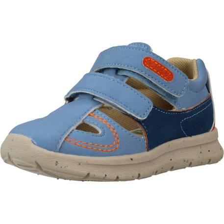 Sandale bébé synthétique galdino Blanc 570+Bleu 800 10 - vertbaudet enfant 