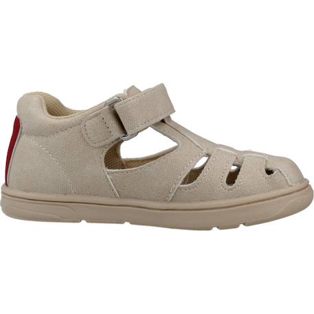 Sandale bébé textile Beige 400+Bleu 800 5 - vertbaudet enfant 
