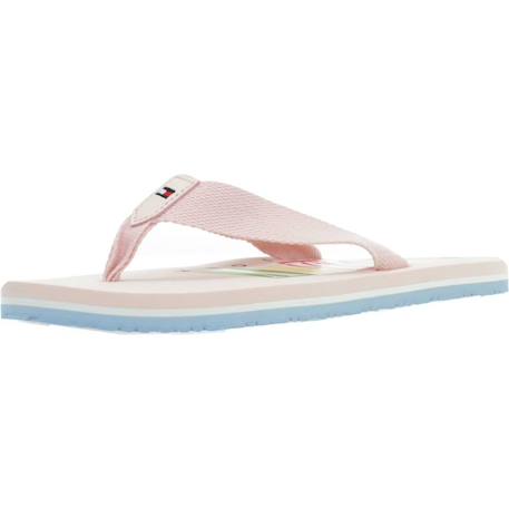 Sandale enfant textile logo flip plop Rose 4 - vertbaudet enfant 