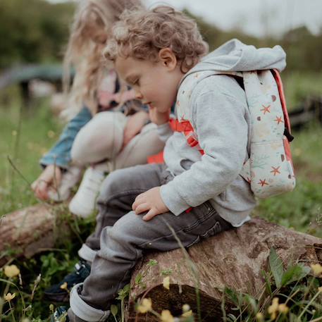 Sac à dos maternelle et crèche animaux Beige+Bleu+Rouge+Vert 15 - vertbaudet enfant 