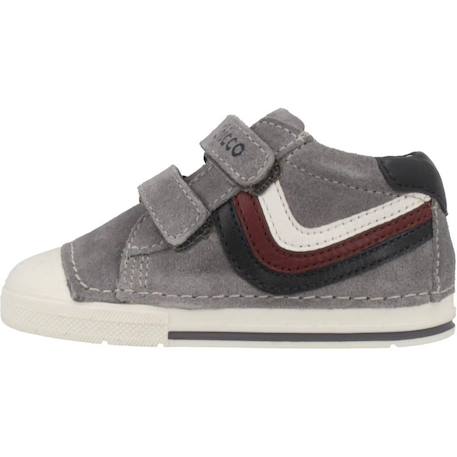 Basket bébé cuir Bleu 800+Gris 950 8 - vertbaudet enfant 