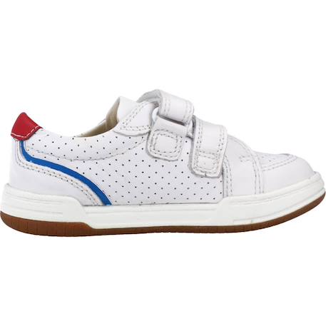 Basket bébé cuir cuir fawn solo t Blanc white 1 - vertbaudet enfant 