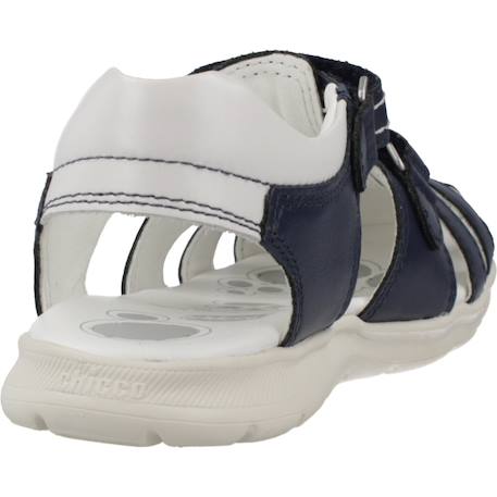 Sandale enfant cuir Blanc 300+Bleu 800 9 - vertbaudet enfant 