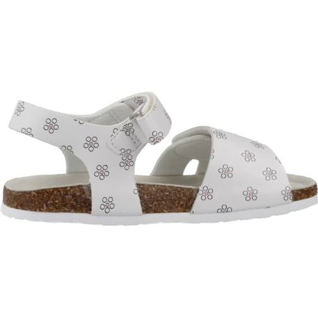Sandale enfant synthétique fleurette Blanc 300 1 - vertbaudet enfant 
