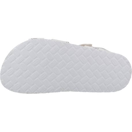 Sandale bébé synthétique fleurette Argent 020+Blanc 300 12 - vertbaudet enfant 