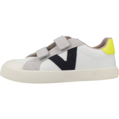 Basket enfant synthétique enfant synthétique Blanc et marine 2 - vertbaudet enfant 