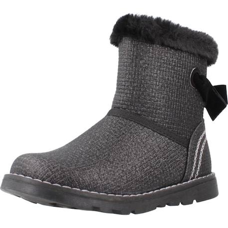 Botte enfant cuir Gris+Noir+Rose 10 - vertbaudet enfant 