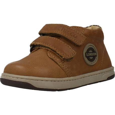 Botte bébé cuir george Bleu 800+Marron 590 10 - vertbaudet enfant 
