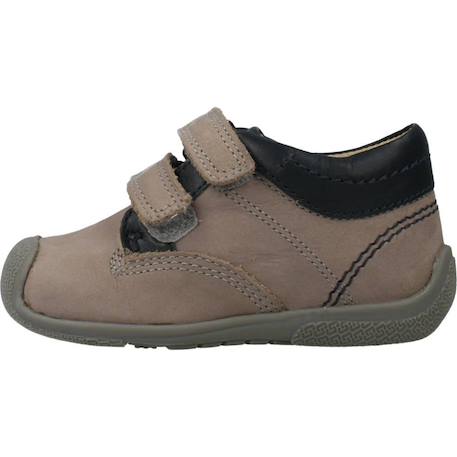 Botte bébé cuir gregorino Bleu 800+Brun clair 950+Marron 260 8 - vertbaudet enfant 
