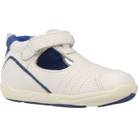Sandale bébé cuir g6 Blanc 300+Bleu 800 5 - vertbaudet enfant 