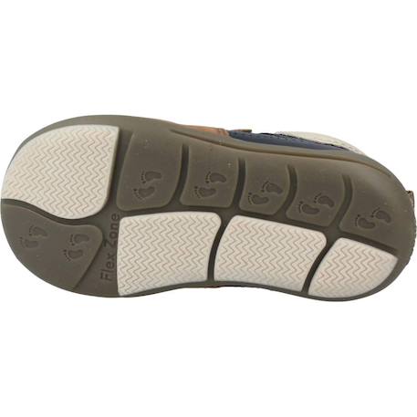 Derby bébé cuir graf Bleu 800+Marron 590 12 - vertbaudet enfant 