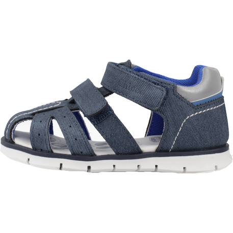 Sandale bébé synthétique fiodor Blanc 300+Bleu 860 8 - vertbaudet enfant 