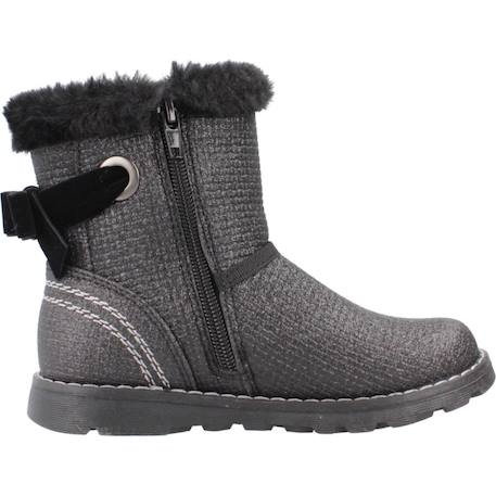Botte enfant cuir Gris+Noir+Rose 7 - vertbaudet enfant 