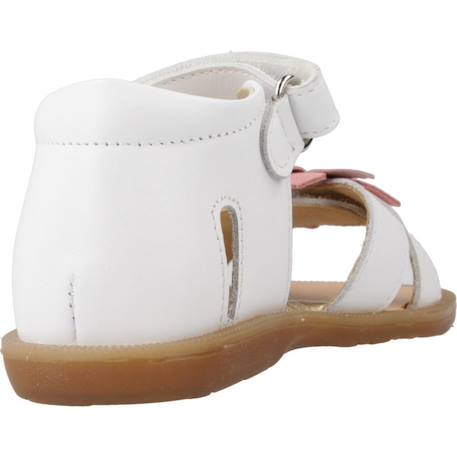 Sandale bébé cuir sylvia Blanc 3 - vertbaudet enfant 