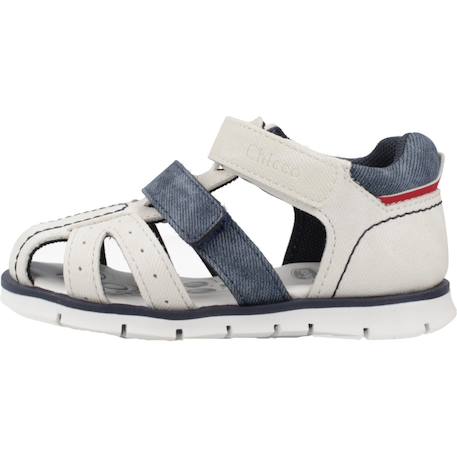 Sandale bébé synthétique fiodor Blanc 300+Bleu 860 2 - vertbaudet enfant 