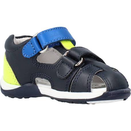Sandale bébé cuir galileo Blanc 300+Bleu 800 11 - vertbaudet enfant 