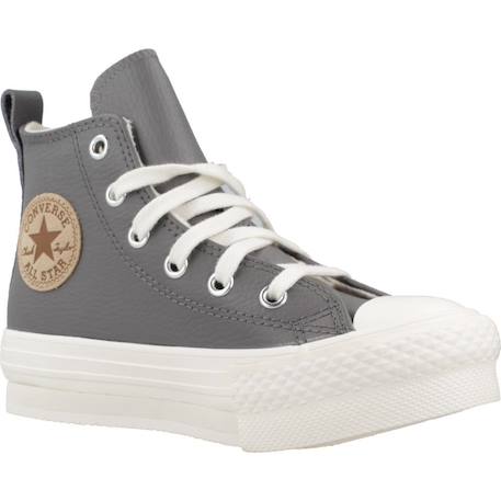 Baskets enfant garçon en cuir Gris chaud 5 - vertbaudet enfant 