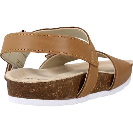 Sandale enfant cuir cuir river sand k Brun clair tan 3 - vertbaudet enfant 