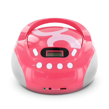 Lecteur cd enfant avec port usb et entrée audio, sortie casque - piles ou secteur Rose+Vert 2 - vertbaudet enfant 