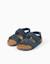 Sandales en daim à semelle intérieure en liège Beige clair+Bleu 8 - vertbaudet enfant 