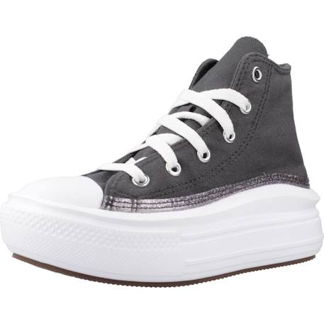 Baskets enfant fille en textile Gris et noir 4 - vertbaudet enfant 