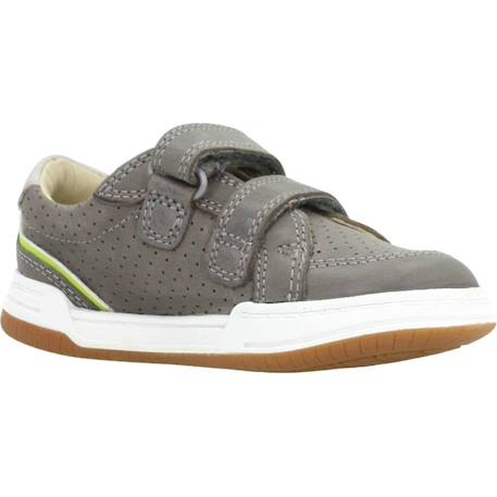 Basket bébé cuir cuir fawn solo t Gris grey 5 - vertbaudet enfant 