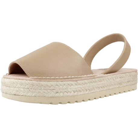 Sandale enfant cuir s irene Beige+Blanc+Taupe+Vert jade 16 - vertbaudet enfant 