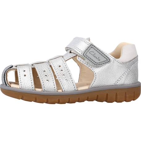 Sandale bébé cuir cuir roam bay t Argent silver 2 - vertbaudet enfant 