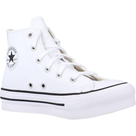 Baskets enfant fille en cuir Blanc 5 - vertbaudet enfant 
