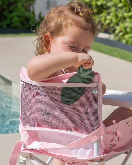 Chaise bebe pliable avec tablette portable Rose 2 - vertbaudet enfant 
