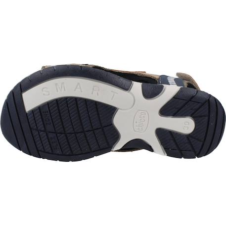 Sandale enfant synthétique fiesole Bleu 860+Brun clair 400 12 - vertbaudet enfant 