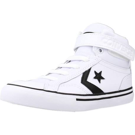 Baskets enfant garçon en cuir Blanc et noir 4 - vertbaudet enfant 