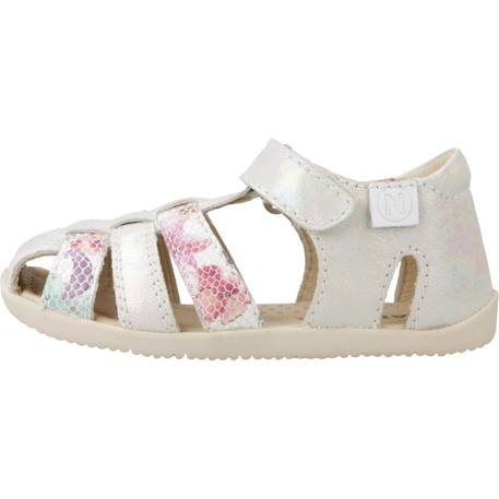 Sandale bébé cuir squisti de g Blanc 2 - vertbaudet enfant 