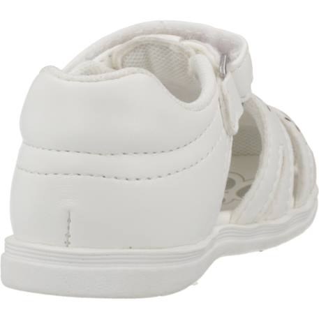 Sandale bébé synthétique giova Blanc 300+Rose 100 3 - vertbaudet enfant 
